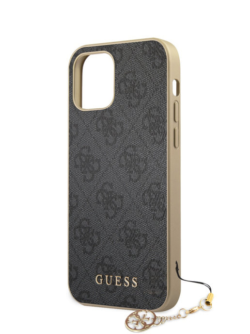 Чехол Guess 4G Charms collection для iPhone 12 mini, серый